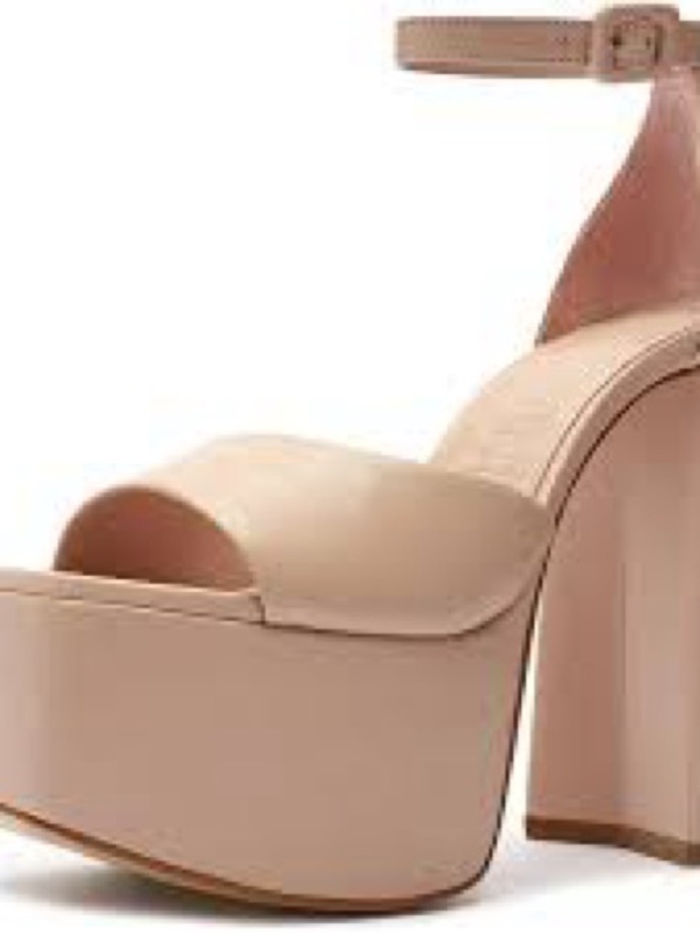 NWOB SCHUTZ Platform Block Heel Sandal in Nude SIZE 7